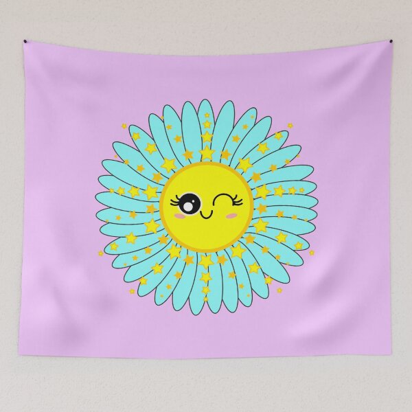 Item preview, Sunny Chamomile Flower Shining Star Light blue designed and sold by HoppRock.