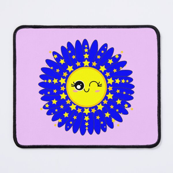 Item preview, Sunny Chamomile Flower Shining Star blue designed and sold by HoppRock.