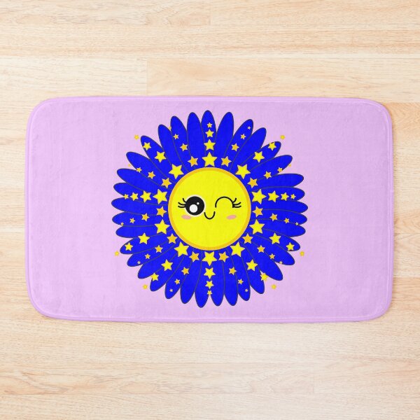Item preview, Sunny Chamomile Flower Shining Star blue designed and sold by HoppRock.