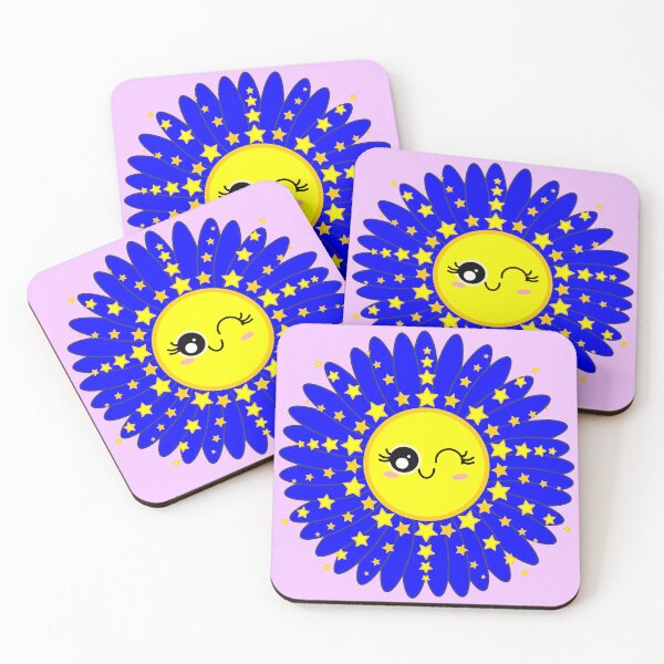 Item preview, Sunny Chamomile Flower Shining Star blue designed and sold by HoppRock.