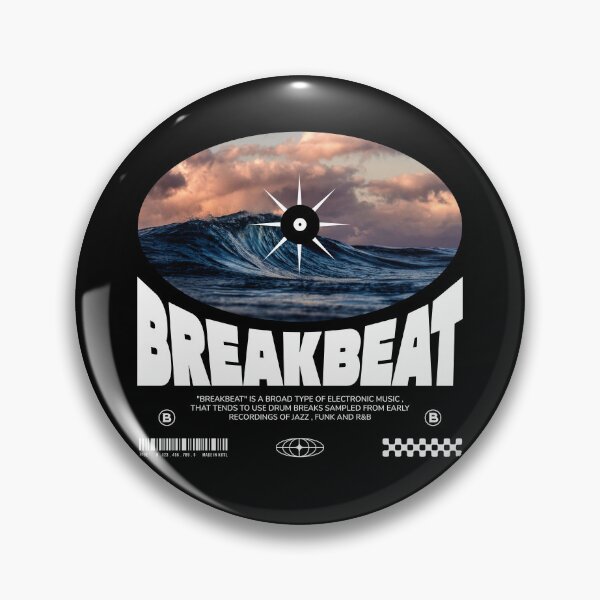 Item preview, BREAKBEAT  - Vinyl Waves (white) designed and sold by Discothreadz.