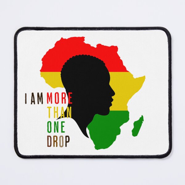 Item preview, African Heritage Tee: Profile Silhouette over Africa Map, I Am More Than One Drop designed and sold by Kai Wen Designs.