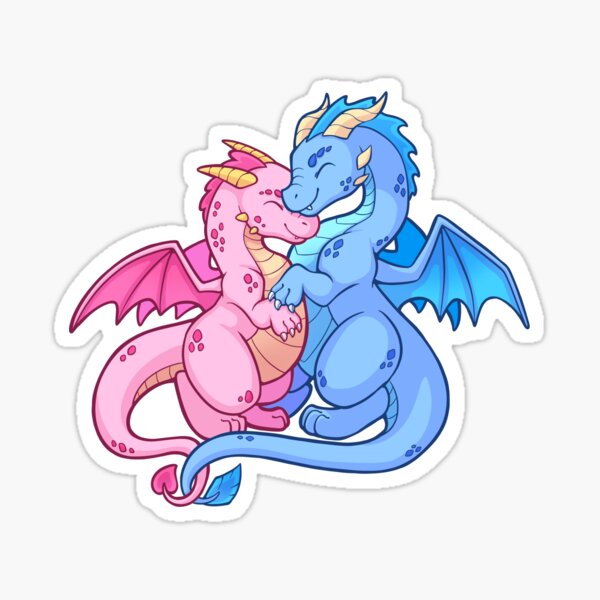 Item preview, Pink and Blue Dragon Couple designed and sold by MillyD13.
