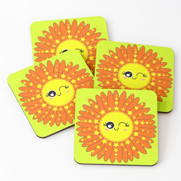 Item preview, Sunny Chamomile Flower Shining Star orange designed and sold by HoppRock.