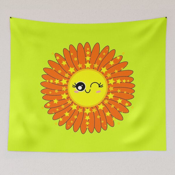 Item preview, Sunny Chamomile Flower Shining Star orange designed and sold by HoppRock.