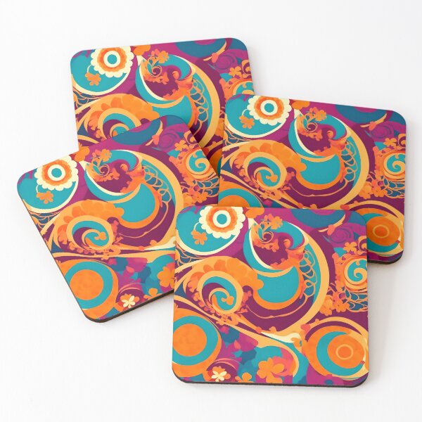 Item preview, Flower Power Colourful Flower Pattern designed and sold by druidwolfart.