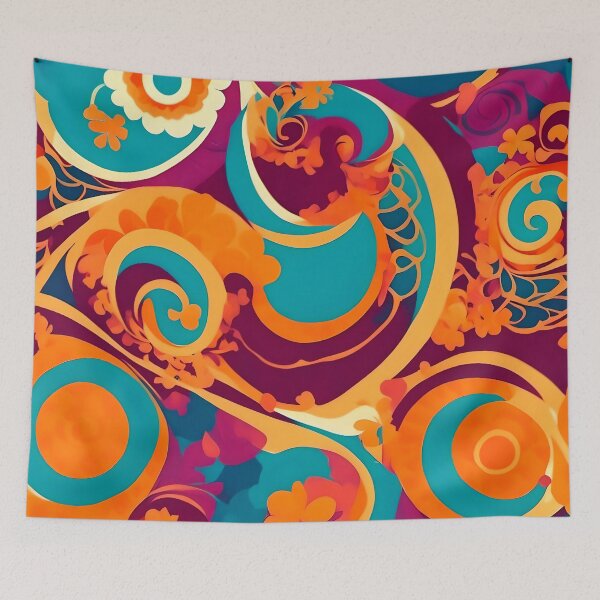 Item preview, Flower Power Colourful Flower Pattern designed and sold by druidwolfart.