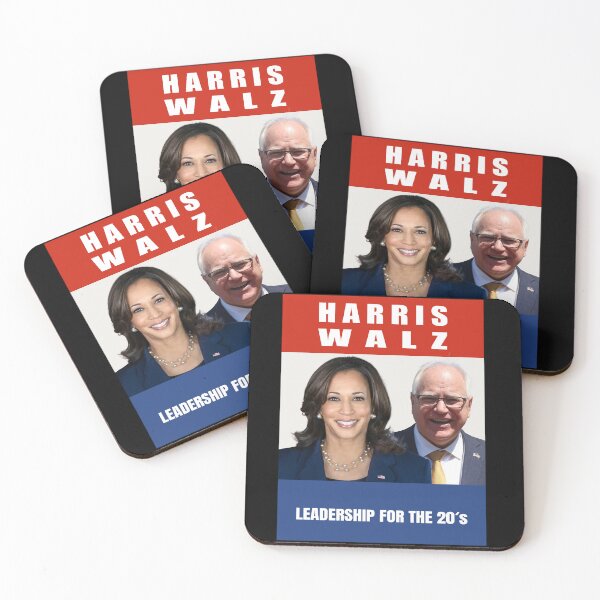 Item preview, Kamala Harris y Tim Walz: Liderazgo para el arte icónico de los años 20 designed and sold by CandidateGear.