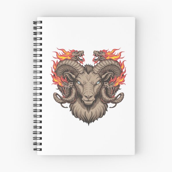 Item preview, A ram with two medieval dragons on its head designed and sold by JonysCreativeDesigns.