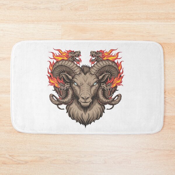 Item preview, A ram with two medieval dragons on its head designed and sold by JonysCreativeDesigns.