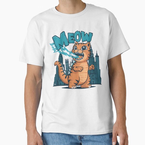 Item preview, Meowzilla - Cute Cartoon Tiger Breathing Lightning designed and sold by SOOK-Apparel.