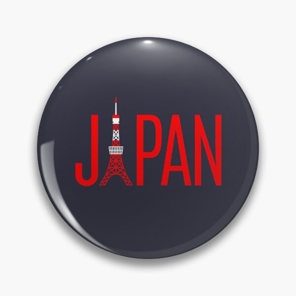 Item preview, Red Japan Letters with Tokyo Tower designed and sold by The Japanese Sticker Shop.