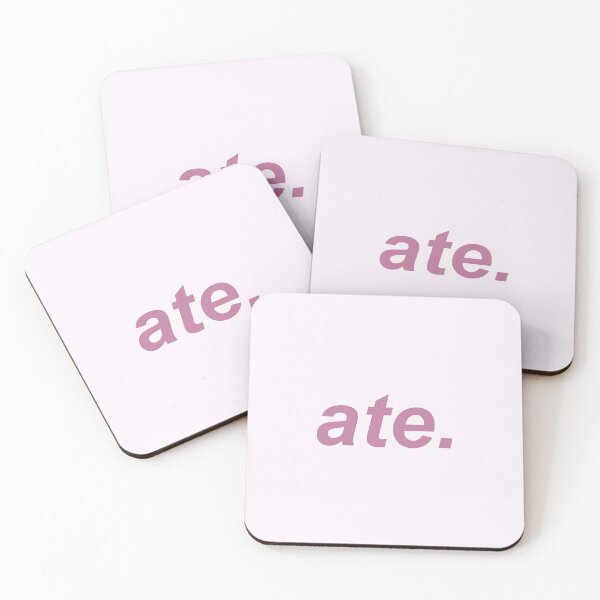 Item preview, ate period pink word sticker designed and sold by Varnika Kasu.