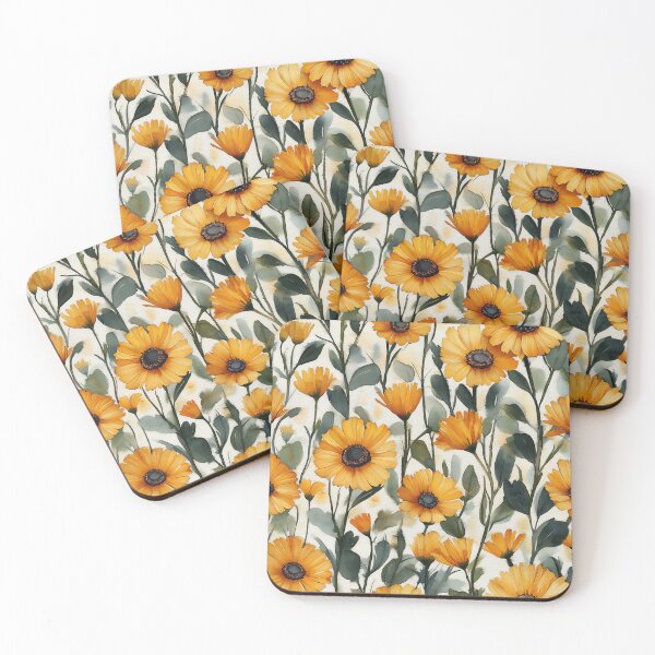 Item preview, Watercolor Calendula  designed and sold by junkydotcom.