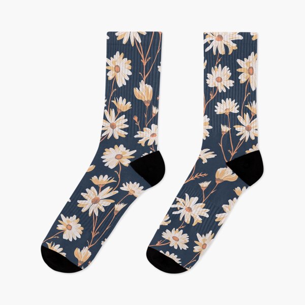 Item preview, Margaritas en crecimiento - Azul marino brillante designed and sold by lurepeating.