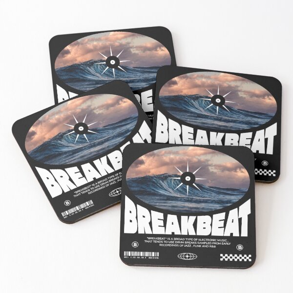 Item preview, BREAKBEAT  - Vinyl Waves (white) designed and sold by Discothreadz.