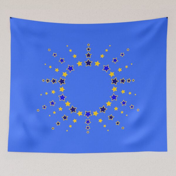 Item preview, Star Pattern in Sun Shape blue orange designed and sold by HoppRock.