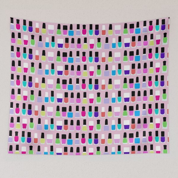 Item preview, Rainbow Manicure Colorful Nail Polish - Nail Salon or Spa Print  designed and sold by Remy-and-Clyde.
