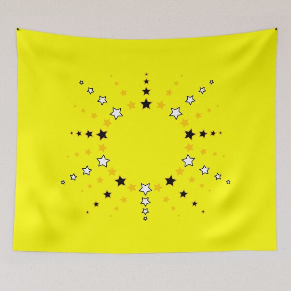 Item preview, Star Pattern in Sun Shape black white orange designed and sold by HoppRock.