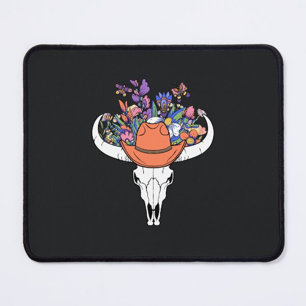 Item preview, longhorn & Wildflowers graphic for women, Boho, Western designed and sold by rtlabdo.