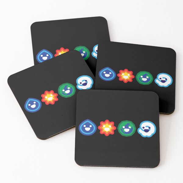 Item preview, Adorable Elements - Cute Faces on Water, Fire, Earth, and Air Icons designed and sold by Carsondood.