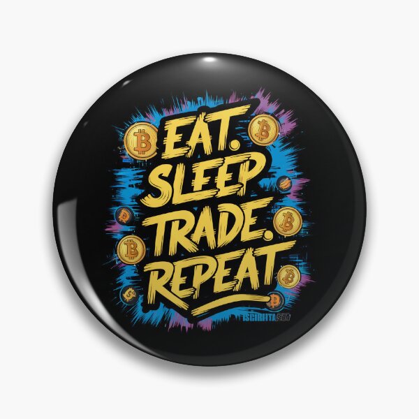Item preview, Eat Sleep Trade Repeat Bitcoin The Key to Unlocking Financial Freedom designed and sold by RadDeck.