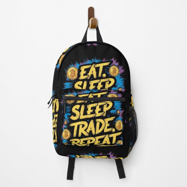 Item preview, Eat Sleep Trade Repeat Bitcoin The Key to Unlocking Financial Freedom designed and sold by RadDeck.