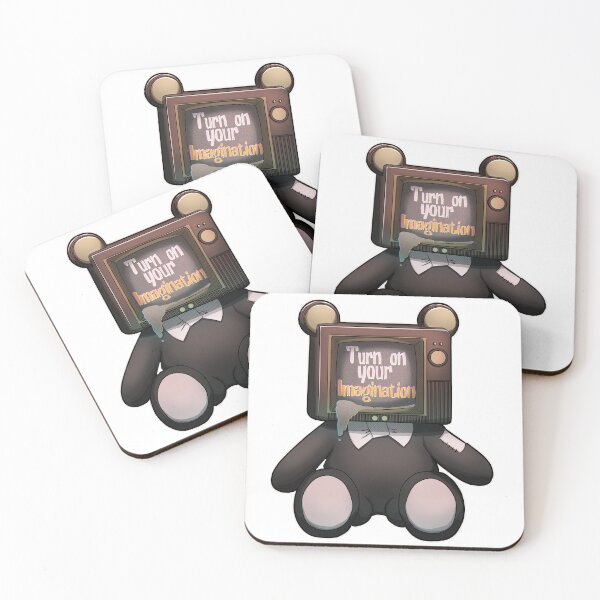 Item preview, Black teddy bear with TV head: "Turn on your imagination" designed and sold by Rawecz Studio.
