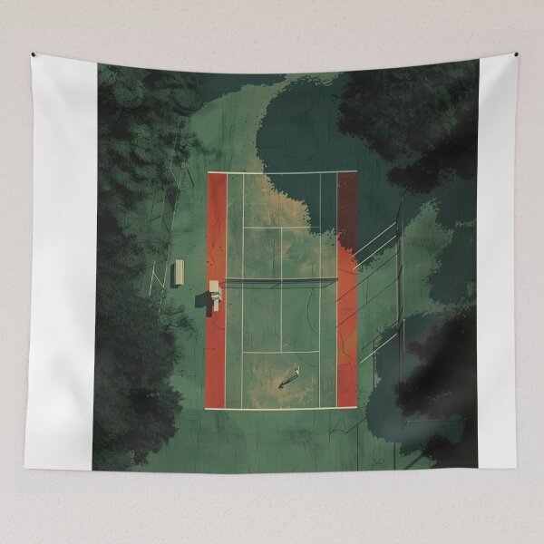 Item preview, Tennis Court In Tranquil Forest Setting designed and sold by Leezimmer.