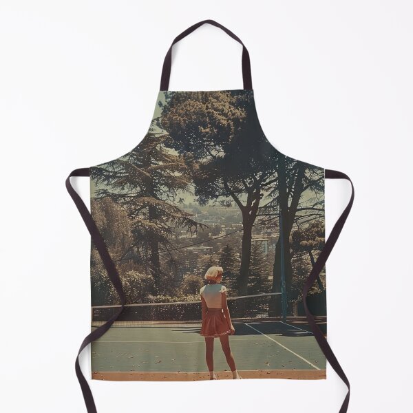 Item preview, Vintage Tennis Player on Court in Forested Area designed and sold by Leezimmer.