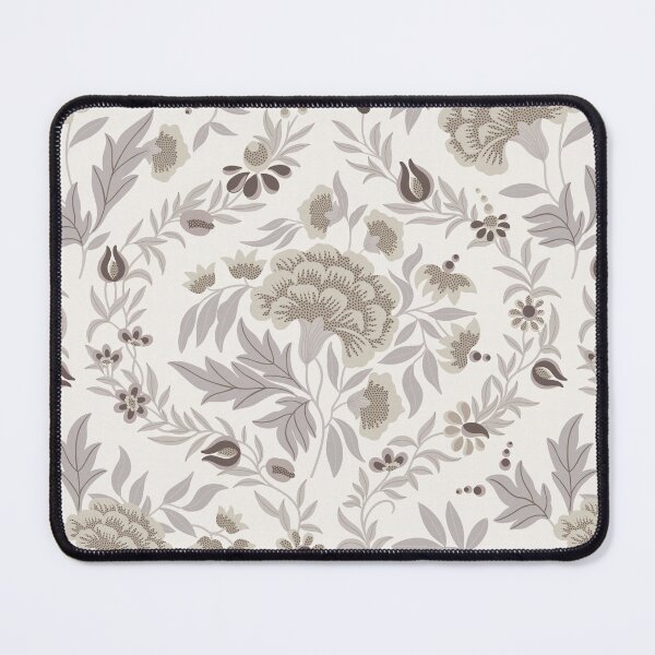 Item preview, Historical Floral Pattern - Grey, Beige & White designed and sold by Sarah Thorpe Designs .