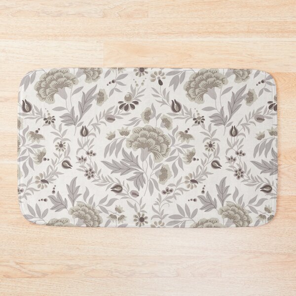 Item preview, Historical Floral Pattern - Grey, Beige & White designed and sold by Sarah Thorpe Designs .