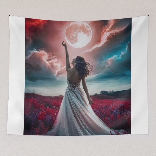 Item preview, Crimson moon and woman designed and sold by Dilwish5.