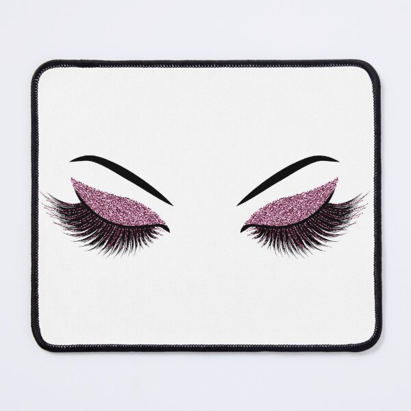 Item preview, Glittery burgundy lashes illustration designed and sold by sashica.