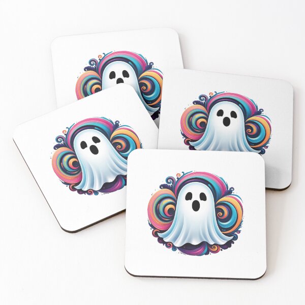 Item preview, a little ghost with colorful swirls designed and sold by Rose Design & Photos.