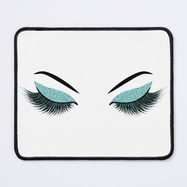 Item preview, Teal lashes with glitter effect designed and sold by sashica.