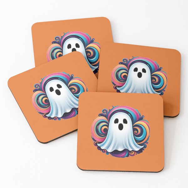 Item preview, a little ghost with colorful swirls designed and sold by Rose Design & Photos.
