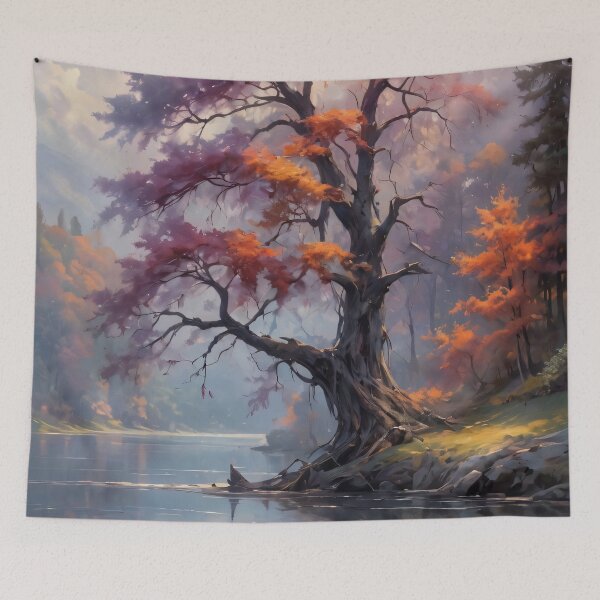 Item preview, Vibrant Tree by Serene Lake designed and sold by ByteyCreatives.