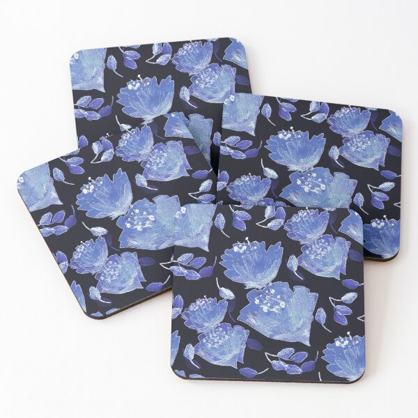 Item preview, Springtime Breeze Blossoms in Blue designed and sold by Artistestella.