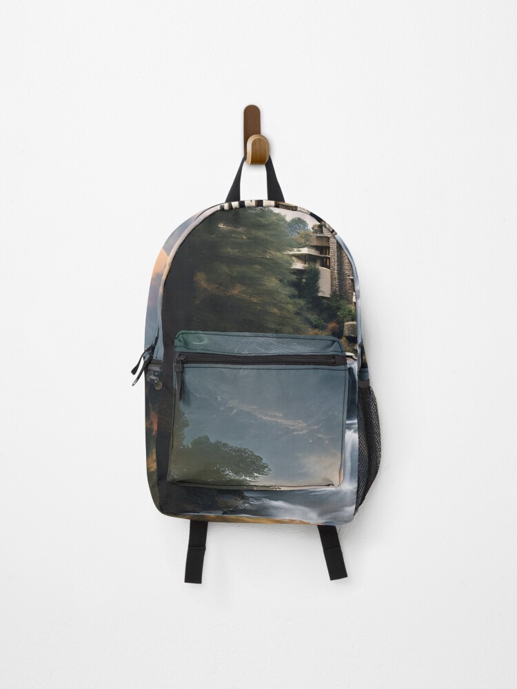 Thumbnail 1 of 3, Backpack, Falling Water designed and sold by NoobsDesign.