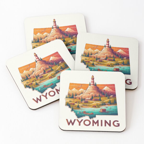 Item preview, WYOMING United States of America, artistic shape designed and sold by Margival.