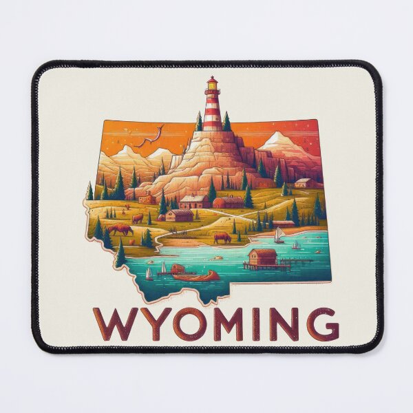 Item preview, WYOMING United States of America, artistic shape designed and sold by Margival.