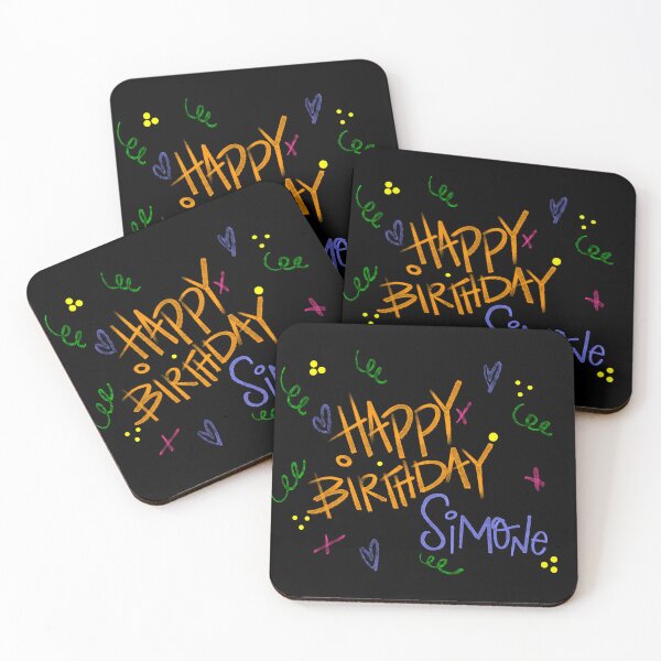Item preview, HAPPY BIRTHDAY SIMONE CUSTOM NAME  designed and sold by GIVENGRACE.ART.