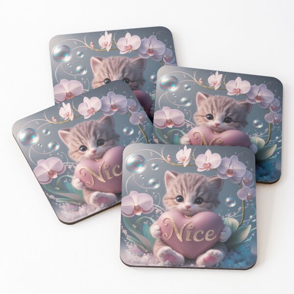Item preview, 3D kitten  designed and sold by Playful Strokes pom@pom.