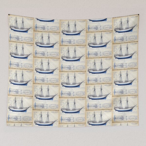 Item preview, Nautical Blueprint designed and sold by Bondillero.