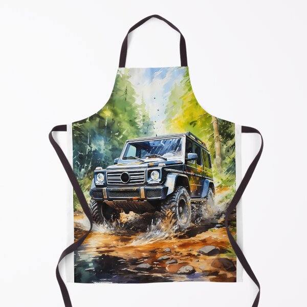 Item preview, Watercolor Forest Trail Mercedes SUV Off-Road designed and sold by RevUpDesign.