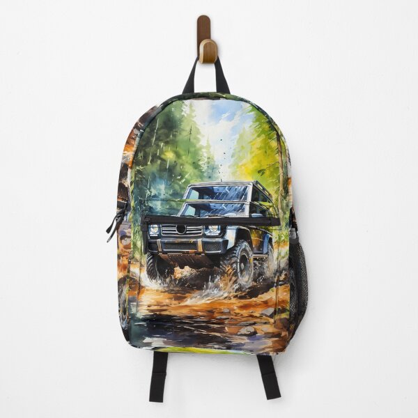 Item preview, Watercolor Forest Trail Mercedes SUV Off-Road designed and sold by RevUpDesign.