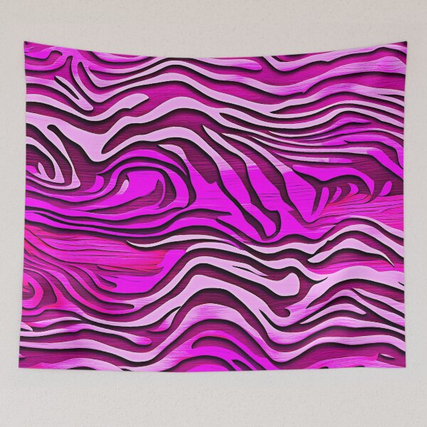 Item preview, Pink Zebra Stripes On Wood Pattern designed and sold by asurtiumgreen.
