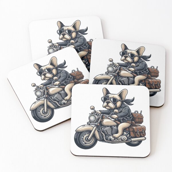Item preview, French Bulldog Driving a Motorcycle  designed and sold by raedattia.