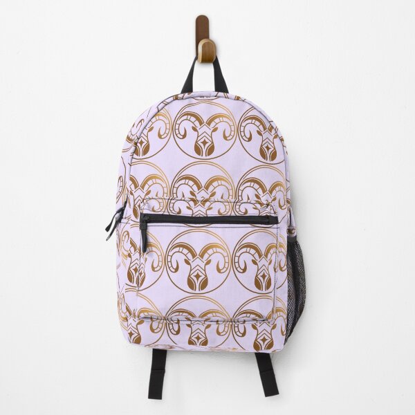 Item preview, A gold and white circle with a ram's head in the center designed and sold by PWDigitalArt.